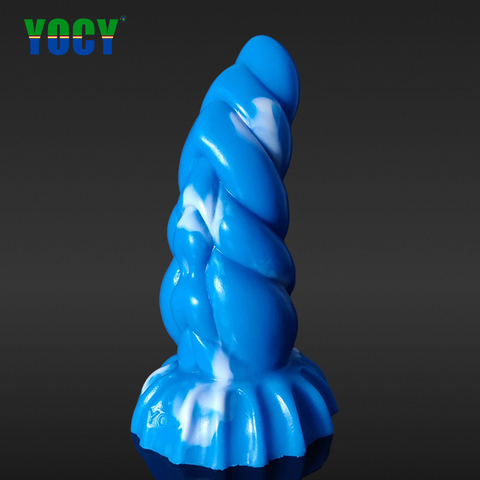 YOCY Large Anal Sex Toy For Men Women Liqued Silicone Butt Plug Aniamal Monster Beads Fantasy Dildo  With Suction Cup ► Photo 1/6