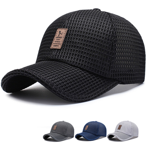 New Arrival Adult Unisex Mesh Baseball Caps Adjustable Cotton Breathable Comfortable Sunshade Sun Hat Snapback Caps Gorras ► Photo 1/5