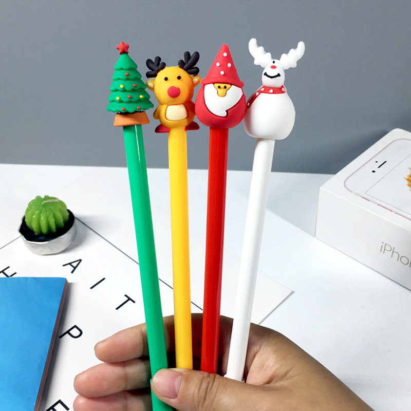 4pcs Christmas Pens Elk Ink Pens Animal Pens Gel Pens For Kids Deer Shaped Fun  Pens School Supplies