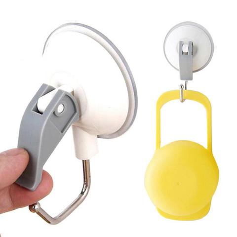 2Pcs/set Seamless Hanger Wall Bathroom Kitchen Hanger Strong Suction Cup Hook Movable Storage Vacuum Sucker Bathroom Home ► Photo 1/6