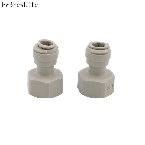 2pcs Plastic Speedfit Female Quick Connector Joint 3/8