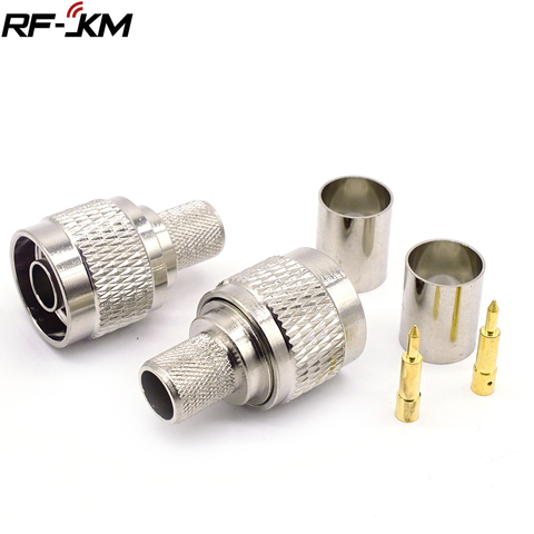 2pcs N Male Plug Crimp Connector for RG8 RG213 RG214 LMR400 7D-FB Cable RF Adapter Coaxial ► Photo 1/5
