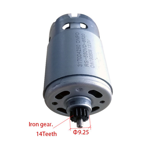 12V 14-tooth ONPO motor RS-550VD-8520  for METABO Mattel BS18139310 electric drill 8520 parts ► Photo 1/5