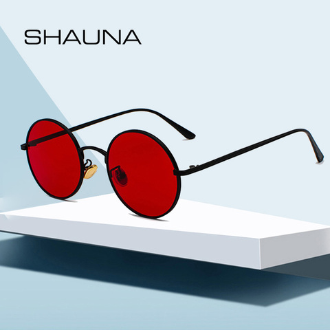 SHAUNA Super Round Women Sunglasses Brand Designer Fashion Men Dark Green Lens Shades UV400 ► Photo 1/6