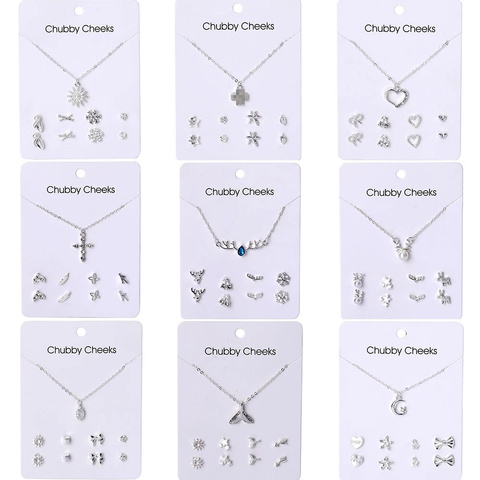 VKME Korean version necklace earrings set jewelry NE+EA women's earrings necklace new 2022 party gift ► Photo 1/5