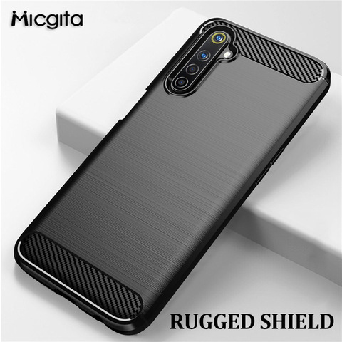 Micgita Silicone Case For OPPO Realme 6s Realme6 Cases Soft Carbon Fiber Brush Business TPU Cover For Realme 6 Pro Case Frosted ► Photo 1/6