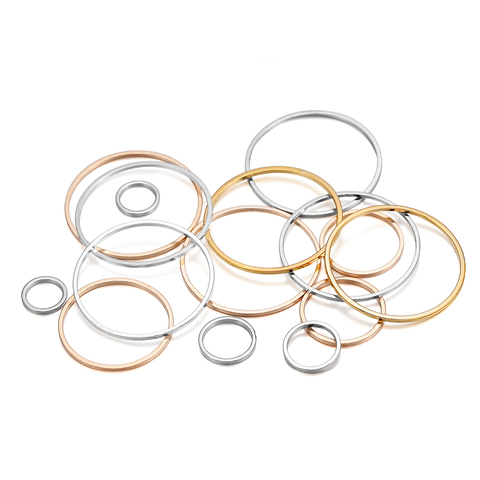 20-50pcs Diameter 8-40mm Round Brass Closed Rings Connect Earrings Pendants Circle Earring Pendant Jewelry Accessories Findings ► Photo 1/6