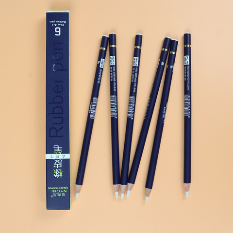 NYONI Rubber Pen Eraser Pencil Pen Tip Rubber Type 6pcs/set High Precision Pencil Eraser For Manga Highlight Art Supplies N2810 ► Photo 1/6