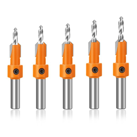 8mm Shank HSS Woodworking Countersink Drill Router Bit Carbide Tip Screw Extractor Remon Demolition for Wood Milling Cutter ► Photo 1/6