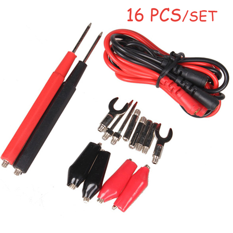 16pcs in 1 set Universal Digital Multimeter Probe 90cm Needle Tip Probe Test Leads Pin Wire Pen Cable Test Line Set ► Photo 1/6