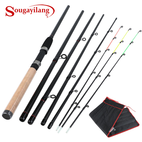 Sougayilang 3M-3.6M Fishing Rod Ultralight Weight 2/6 Section Fishing Rod Carbon Rod Spinning Travel Rod Carp Fishing Tackle ► Photo 1/6