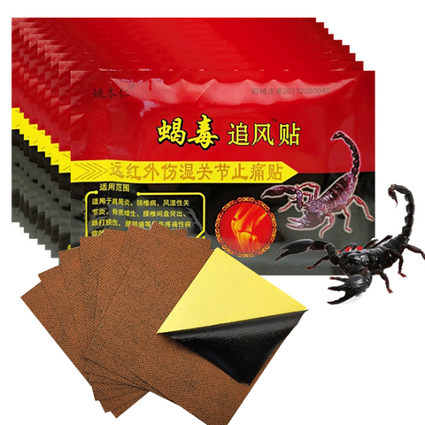 Pain Relief Medicated Patch Plaster Scorpion Venom Rheumatoid Arthritis Periarthritis Pain Rheumatoid Lumbar Health Care ► Photo 1/6