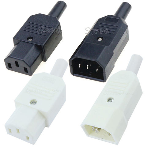 New Wholesale Price 10A 250V Black IEC C13 Male Plug Rewirable Power Connector 3 pin ac Socket ► Photo 1/5