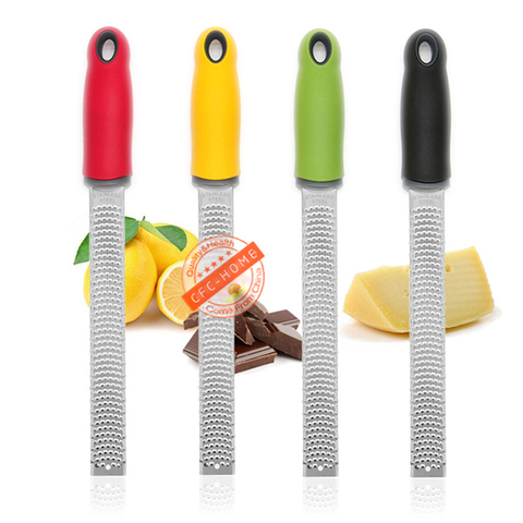 Citrus Lemon Zester & Cheese Grater-Parmesan Cheese, Lemon, Ginger, Garlic, Nutmeg, Chocolate, Vegetables, Fruits, kitchen tools ► Photo 1/6