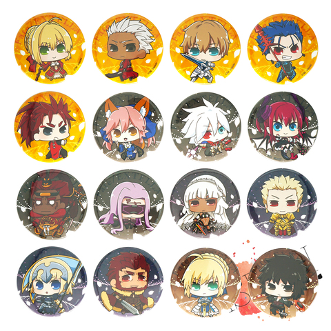 Fate/EXTELLA Anime Game Badge Nero Claudius Gawain Cu Chulainn Gilgamesh Tamamo no Mae Elizabeth Bathory Metal Badge Brooch Pins ► Photo 1/1