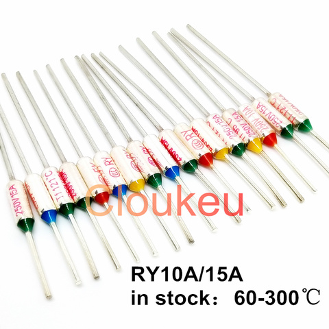 RY/Tf Metal temperature fuse 10A/15A250V 153/155/157/160/165/167/169/170/172/175/180/184/185/188/190/192/195/200/205C ► Photo 1/6