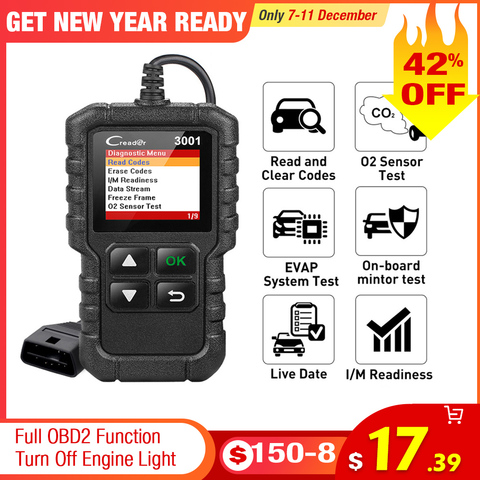 LAUNCH X431 CR3001 OBD2 CAR Code Reader Support Full OBDII/EOBD Launch Creader 3001 CR3001 Auto OBD 2 Scanner PK AD310 ELM327 ► Photo 1/6