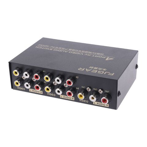 4 Port Input 1 Output Audio Video AV RCA Switch Switcher Selector Box New 2022 New ► Photo 1/6