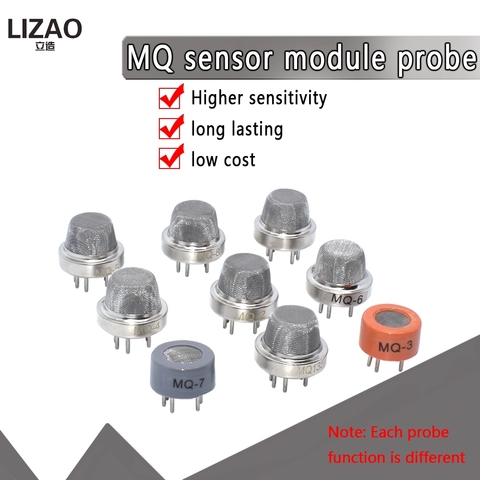 MQ Series Sensors MQ135 MQ2 MQ3 MQ5 MQ7 Detecting Gas Sensor Detector MQ-135 MQ-2 MQ-3 MQ-5 MQ-7 DIP ► Photo 1/6