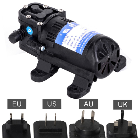 DC 12V 2A Agricultural Electric Water Pump With Regulated Power Supply Micro High Pressure Diaphragm Pump Water Sprayer Car Wash ► Photo 1/6