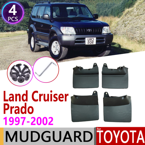 Mudflap for Toyota Land Cruiser Prado LC90 FZJ90 90 1997~2002 Fender Mud Guard Splash Flaps Mudguards Accessories 1998 1999 2000 ► Photo 1/6