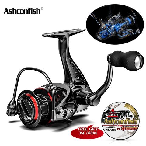 Ashconfish Fishing Reel Aluminum CNC Spool 5.0:1 Spinning Reel 8KG Max Drag 2000H-7000H Handle Line Spool Carp Fishing takle 8BB ► Photo 1/6