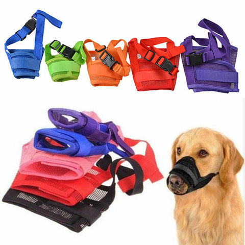 1PC Adjustable Mesh Breathable Small&Large Dog Mouth Muzzle Anti Bark Bite Chew Dog Muzzles Training Products Pet Accessories ► Photo 1/6