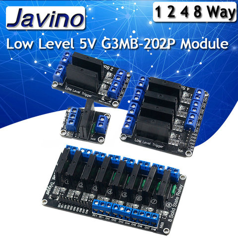 Low Level 5V 1/2/4/8 Channel Solid State Relay Module SSR G3MB-202P 240V 2A Output with Resistive Fuse For Arduino 1 2 4 8 Way ► Photo 1/6