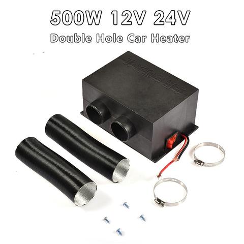 500W 12V/24V Double Hole Car Heater Frost Removing Warming Defrost Water Heater Car Interior Accessories ► Photo 1/6