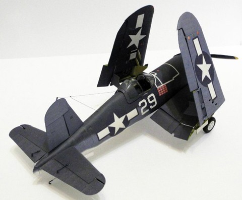 American F4U-1A Pirate Carrier Fighter Paper Model At 1:33 Aircraft Model Army Mansion DIY ► Photo 1/5