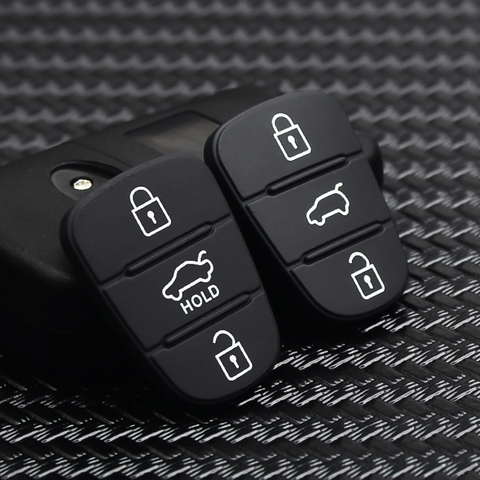 KEYYOU 3 Button Remote Key Fob Case Rubber Pad For Hyundai I10 I20 I30 IX35 for Kia K2 K5 Rio Sportage Flip Key ► Photo 1/6