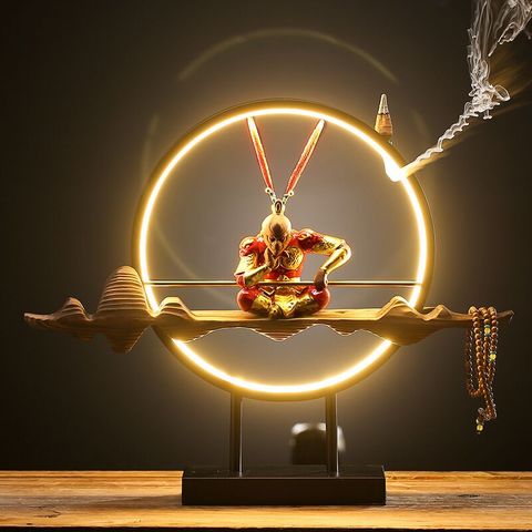 Chinese Zen Layout Living Room Sun Wukong Backflow Incense Burner Desktop Decoration Home Accessories ► Photo 1/6