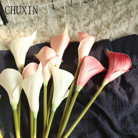 50cm Single Calla Lily Bunch PU Artificial Flower For Wedding Decoration Home Decor Flower Arrangement Background Layout ► Photo 1/6