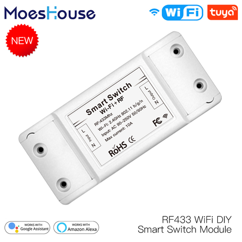 RF433 WiFi DIY Smart Switch Module RF433 Remote Control for Smart Automation Smart Life/Tuya Work with Alexa and Google Home ► Photo 1/6