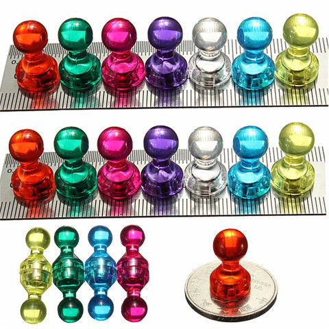 14 Pieces/Set Strong Neodymium Noticeboard Skittle Men Pin Magnets Fridge DIY Whiteboard Uses in Office Advertising Education ► Photo 1/6