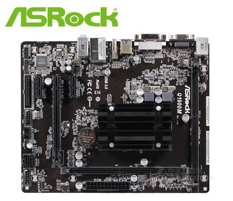 Used mainboard ASRock Q1900M integrated J1900 quad-core DDR3 desktop motherboard PC boards ► Photo 1/3