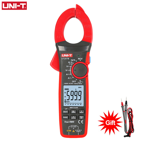 UNI-T True RMS Digital Clamp Meter AC  DC  Current 1000A 1000V  NCV LPF  6000 Count Backlight Flashlight  Multimeter Tester ► Photo 1/6