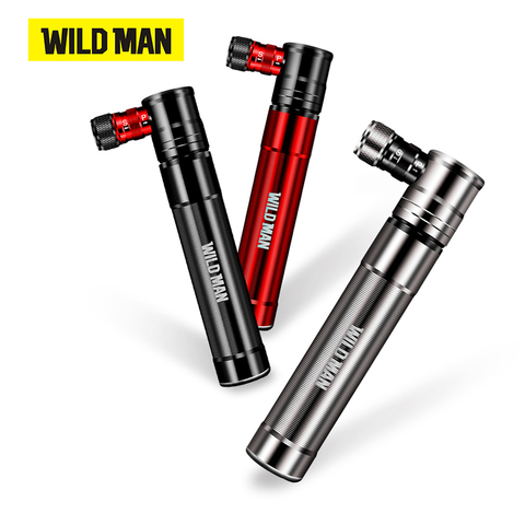 WILD MAN Bicycle Tire Pump Alloy Hand Air Pump Cycling Tire Inflator Schrader Presta Valve Mini Bike Pump Ball Pump 100 PSI ► Photo 1/6