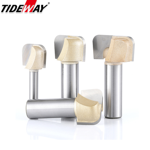 Tideway 1pc Professional Grade Double Arc Round Bottom Woodworking Milling Cutter Slotting Tool Trimming Engraving Bit CNC Tool ► Photo 1/6