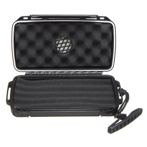 Cigar Plastic Travel Humidor Case - Waterproof, Dustproof, Shockproof Premium Plastic Hard Shell Case ► Photo 1/6