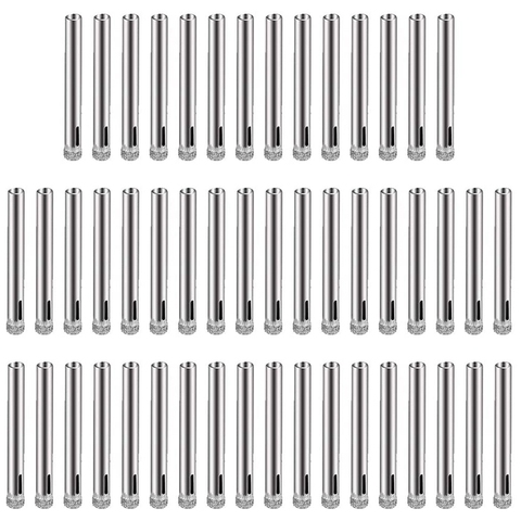 50Pcs Diamond Coated Drill Bit Set 6mm Diamond Tipped Hole Saw for Tile, Glass, Ceramics, Porcelain, Marble ► Photo 1/6