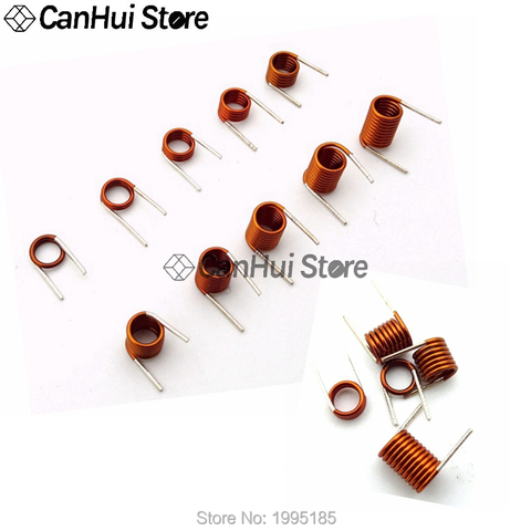 50pcs coilcraft inductor Copper Wire Hollow Coil Inductance Remote Control FM Inductor3.5*1.5/2.5/3.5/4.5/6.5/7.5/8.5/10.5T*0.7 ► Photo 1/6