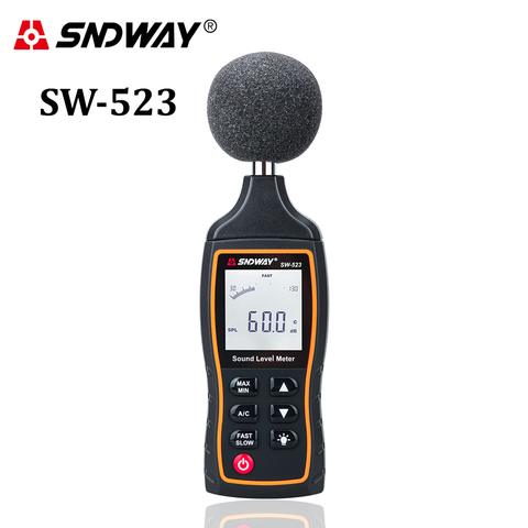 SNDWAY Digital Sound Level Meter Decibel Monitoring Tester Noise Volume Measuring Instrument Backlight Noise Audio Detector ► Photo 1/6