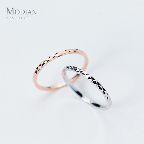Modian New Babysbreath Stackable Tiny Fashion Jewelry 925 Sterling Silver Color Finger Rings For Women Wedding Silver Jewelry ► Photo 1/5