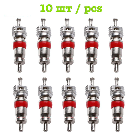 10 PCs Chamber Golden (short), auto/Moto/LED, valve core, valve for car nipple, motorcycle bike ► Photo 1/6