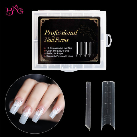 120pcs/set Soft Dual Nail Forms French False Nail Tips System