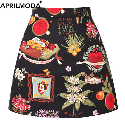 New Arrivals Summer Beach Mini Skirts Women Harajuku Pencil Korean Streetwear Vintage Black Floral Print Short Sexy A Line Skirt ► Photo 1/6