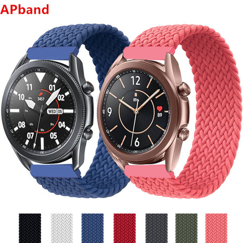 Braided Solo Loop For Samsung Galaxy watch 3 strap 46mm/42mm/active 2/Gear S3 bracelet Huawei watch GT/2/2e 20mm/22mm watch Band ► Photo 1/6