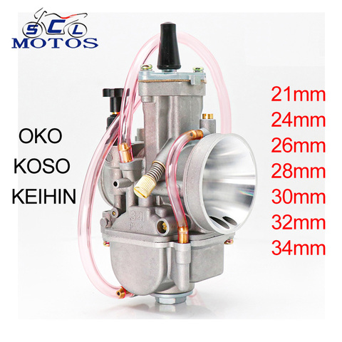 Sclmotos- PWK 21 24 26 28 30 32 34mm KEIHIN KOSO Carburetor Carb With Power Jet  2T 4T For Yamaha For Kawasaki Cafe Racer Moped ► Photo 1/6