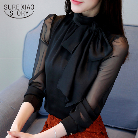 2022 New Summer Fashion Tunic Women Blouse Shirts Long Sleeve Tie Bow  Chiffon Turtleneck Formal Women White Black Shirts 0599 30 - Price history  & Review, AliExpress Seller - SURE XIAO STORY Official Store